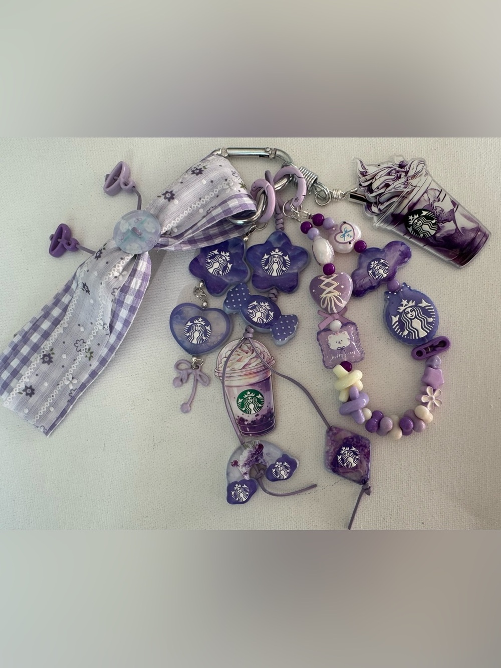 Starbucks Purple Bag Charm Set